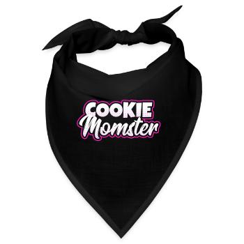 Cookie Momster - Geschenk für Mama Kekse - Bandana - Schwarz - Vorne