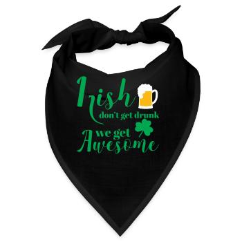St Patricks Day - Irish - Bier - Funny - Geschenk - Bandana - Schwarz - Vorne