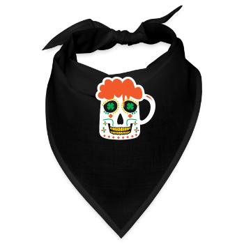 Zuckerschädel-Bierkrug St Patrick Tag Iren - Bandana - Schwarz - Vorne