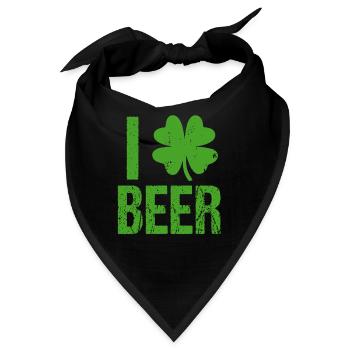 Ich Kleebier - Shirt - St. Patrick's Day Geschenk - Bandana - Schwarz - Vorne