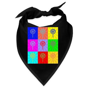 Pop-Art - Bandana - Schwarz - Vorne