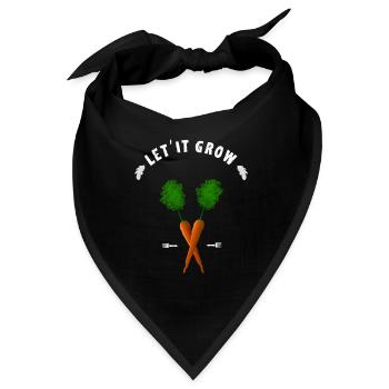möhre wachsen garten bauer landwirt garden gärtner - Bandana - Schwarz - Vorne