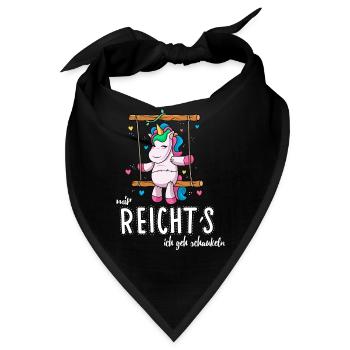 Mir reichts Schaukeln Einhorn Spaß Unicorn Liebe - Bandana - Schwarz - Vorne