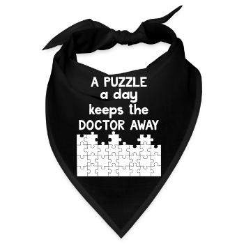 Jigsaw Puzzle - Puzzlen - Puzzle - Geschenk - Bandana - Schwarz - Vorne