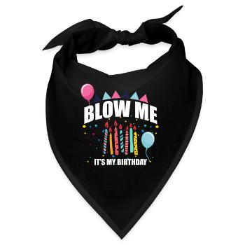 Geburtstag Birthday Geschenk Party Ballons - Bandana - Schwarz - Vorne