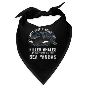 Schwertwal Wal Orca Fisch Meer Wasser Geschenk - Bandana - Schwarz - Vorne