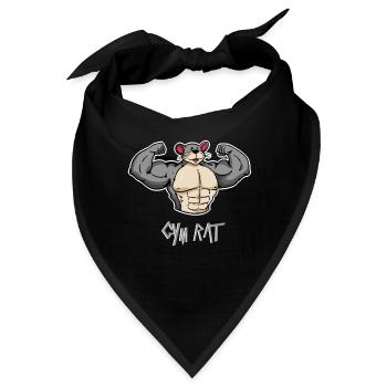 Fitness Rate - Maus - Kraftsport - Bodybuilder - Bandana - Schwarz - Vorne