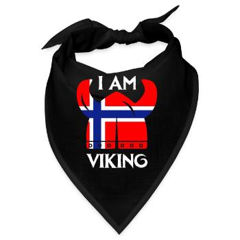 Ich bin Wikinger und norwegischer Nationalstolz - Bandana - Schwarz - Vorne
