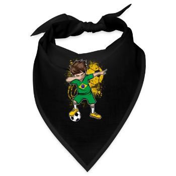 Brasilien Fußball WM Trikot Nationalmannschaft - Bandana - Schwarz - Vorne