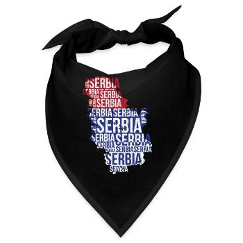 Serbien Srbija Serbia Weltmeisterschaft Fussball - Bandana - Schwarz - Vorne