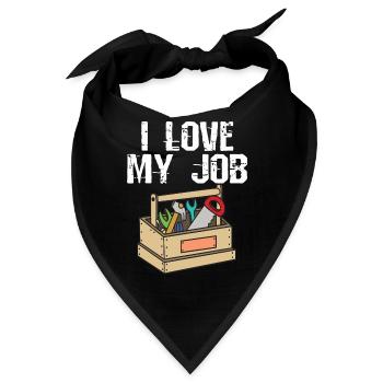 Tischler Dachdecker Zimmermann Job Beruf carpenter - Bandana - Schwarz - Vorne