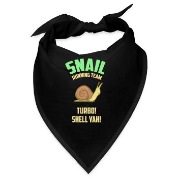 Snail Running Team - Schnecke - Geschenk - Bandana - Schwarz - Vorne