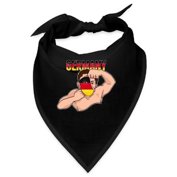 Germany Fan Geschenk Fußball Deutschland - Bandana - Schwarz - Vorne