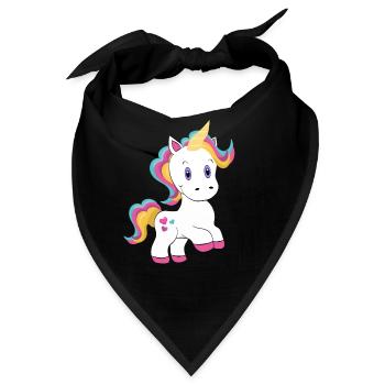Einhorn - Bandana - Schwarz - Vorne