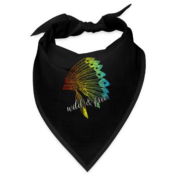 Wild und Frei Wild & Free Ureinwohner Indianer - Bandana - Schwarz - Vorne
