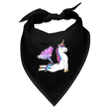 pupsendes Einhorn Cobra Yoga - Bandana - Schwarz - Vorne
