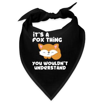 Fuchs - Füchsin - Fuchsliebhaber - Geschenk - Bandana - Schwarz - Vorne