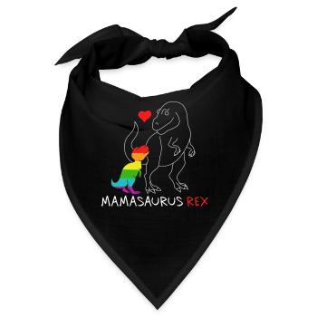 Mamasaurus Rex | Mutter | Neue Mama Regenbogen queer - Bandana - Schwarz - Vorne
