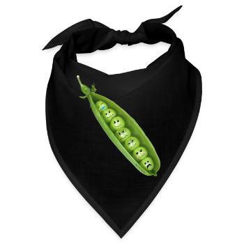 Erbsen - Bandana - Schwarz - Vorne