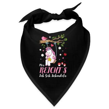 Mir Reichts Ich Geh Schaukeln Einhorn Geschenk - Bandana - Schwarz - Vorne