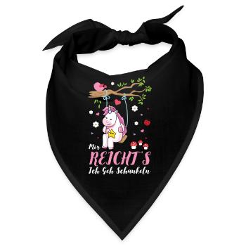 Mir Reichts Ich Geh Schaukeln Einhorn Geschenk - Bandana - Schwarz - Vorne
