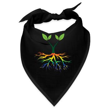 Natur - Regenbogen - Naturschutz - Roots - Bandana - Schwarz - Vorne
