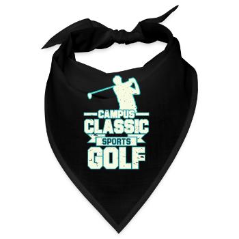 Campus Classic Sport Golf T-Shirt Design - Bandana - Schwarz - Vorne