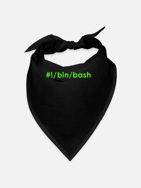 Unix Linux Bash - Bandana - Schwarz
