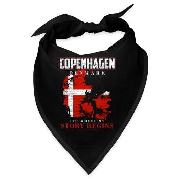 Kopenhagen Dänemark - Bandana - Schwarz - Vorne