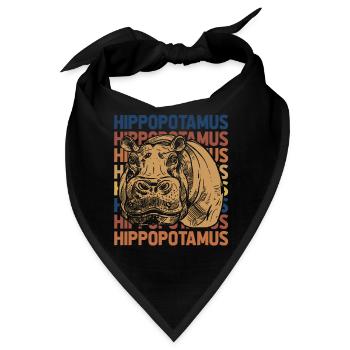 Hippo - Bandana - Schwarz - Vorne