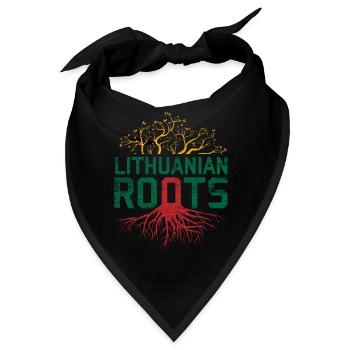 Litauen Wurzeln - Bandana - Schwarz - Vorne