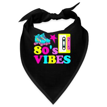 80's Vibes - Bandana - Schwarz - Vorne