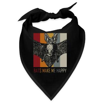 Fledermaus Lieblingstier - Bandana - Schwarz - Vorne
