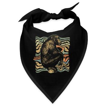 Affe - Bandana - Schwarz - Vorne