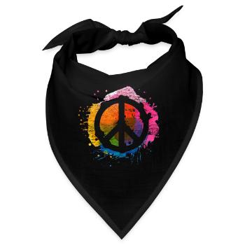 Peace - Bandana - Schwarz - Vorne