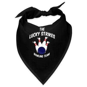 The Lucky Strikes Bowling-Team - Bandana - Schwarz - Vorne
