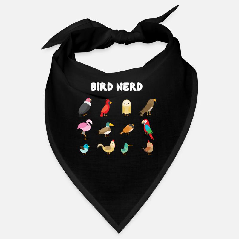 Vogel-Nerd - Bandana - Schwarz
