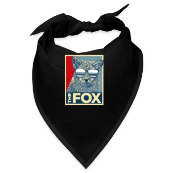 Fuchs Tiere Tier Cool WildnisComic Geschenk - Bandana - Schwarz - Vorne
