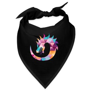 Drachen Chinesisch Symbolik Schlange Geschenk - Bandana - Schwarz - Vorne