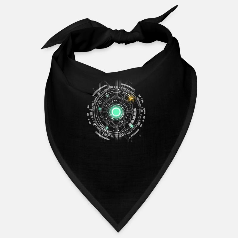 nerd CPU core computer code pc platine raumschiff - Bandana - Schwarz