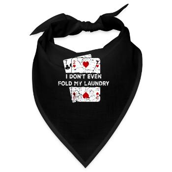 Poker Kartenspiel - Bandana - Schwarz - Vorne