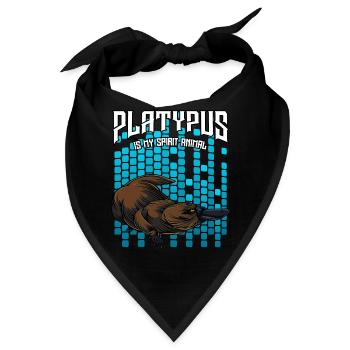 Platypus Is My Spirit Animal Schnabeltier Geschenk - Bandana - Schwarz - Vorne