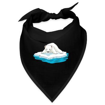 Eisbär Eisscholle Arktis Nordpol Kälte Gletscher - Bandana - Schwarz - Vorne