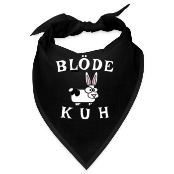 Blöde Kuh im Hasenkostüm - Bandana - Schwarz - Vorne