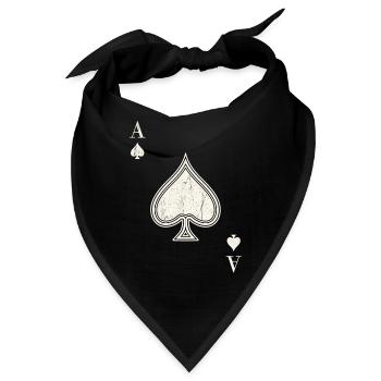 Pik-As - Bandana - Schwarz - Vorne