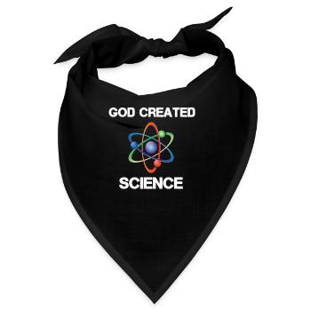 God created Science - Bandana - Schwarz - Vorne
