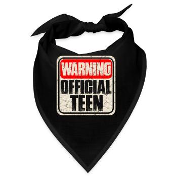 Teen Teeny Teens Teenager Pupertät - Bandana - Schwarz - Vorne