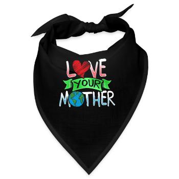 Tag der Erde Liebe deine Mutter Erde - Bandana - Schwarz - Vorne