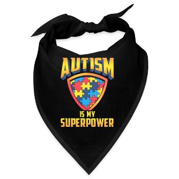 Autismus ist meine SuperPower - Bandana - Schwarz - Vorne