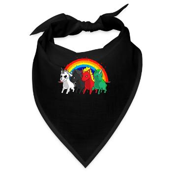 Einhorn Reiter Apokalypse Regenbogen Witz Geschenk - Bandana - Schwarz - Vorne